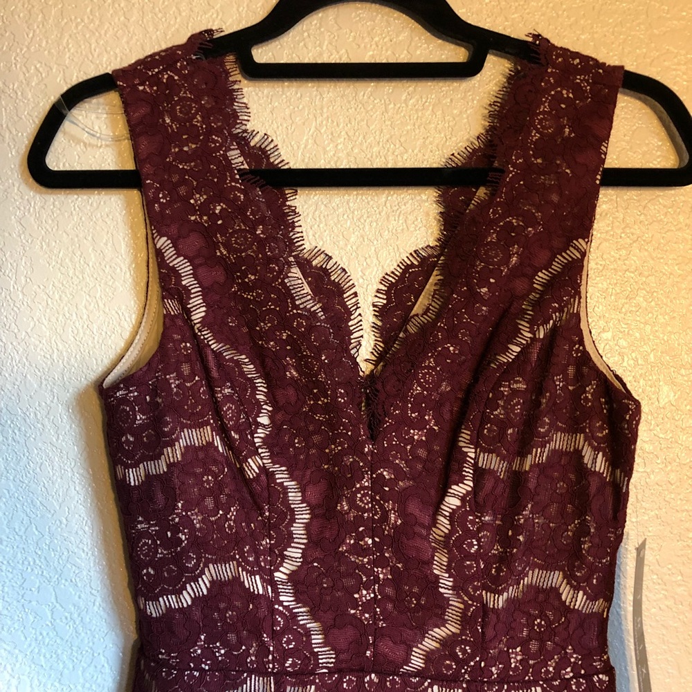 Maroon lace dress